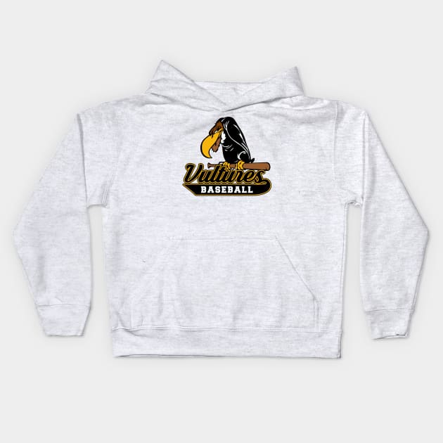 Vultures Baseball Logo Kids Hoodie by DavesTees